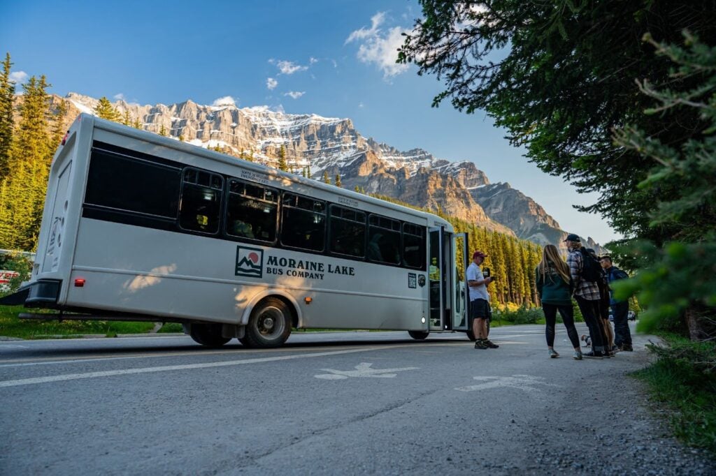 Moraine Lake Bus in Banff
