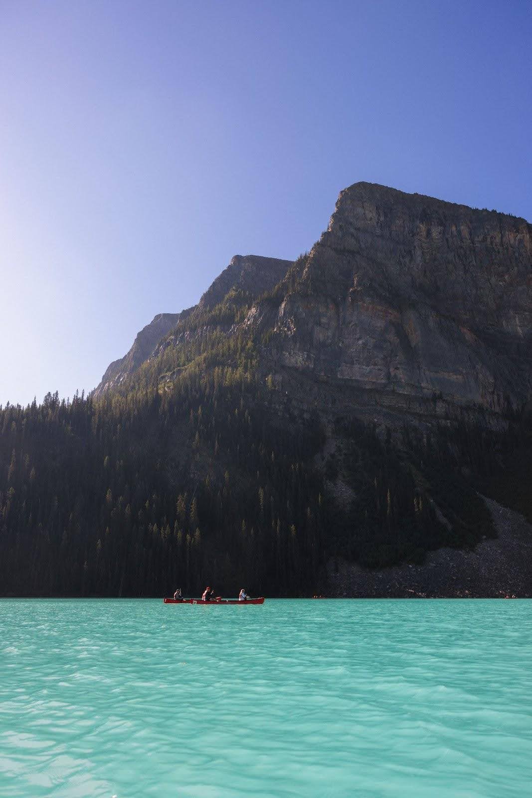 Canoeing on Lake Louise